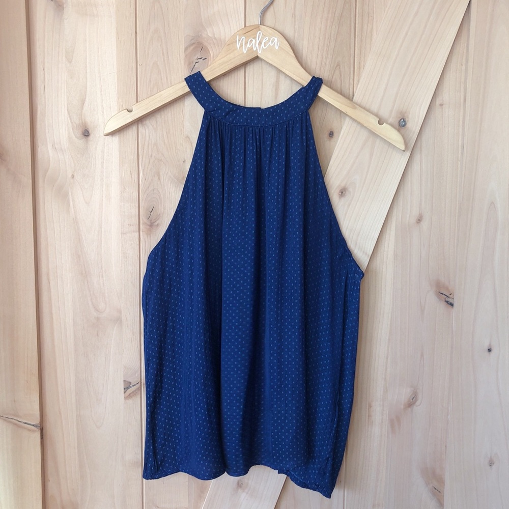 Blue Silk Top